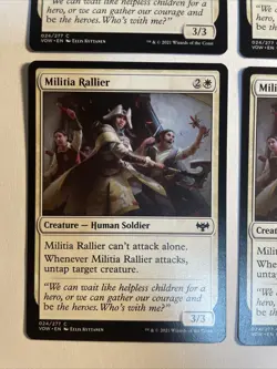 4x Mtg Crimson Vow Militia Rallier NM/M Magic The Gathering - Image 2