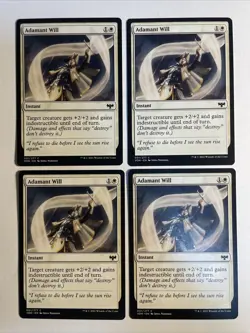4x Mtg Crimson Vow Adamant Will NM/M Magic The Gathering - Image 1
