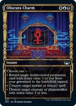 Obscura Charm (Showcase) - Near Mint MTG Streets of New Capenna - Image 1