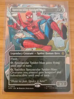 MTG Spectacular Spider-Man (Borderless) 0014 Spider-Man M/NM Free UK P&P - Image 1