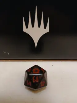 Return to Ravnica Spindown Life Counter D20 Black Dice MTG Magic the Gathering - Image 1