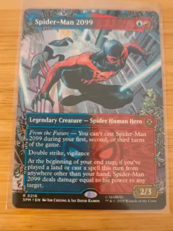 MTG Spider-Man 2099 0216 (Borderless) Spider-Man M/NM Free UK P&P - Image 1
