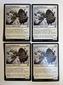 4x Mtg Crimson Vow Estwald Shieldbasher NM/M Magic The Gathering - Image 1