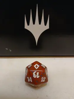 Worldwake Spindown Life Counter D20 Red Dice MTG Magic the Gathering - Image 1