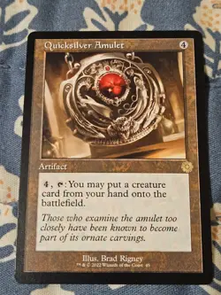 Quicksilver Amulet 45 Rare - The Brothers' War: Retro Frame Artifacts MTG Magic - Image 1