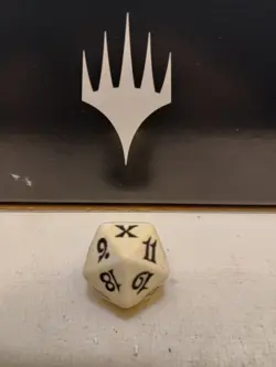 Tenth Edition Spindown Life Counter D20 White Dice MTG Magic the Gathering - Image 1