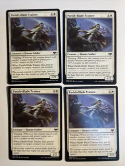 4x Mtg Crimson Vow Parish-Blade Trainee NM/M Magic The Gathering - Image 1