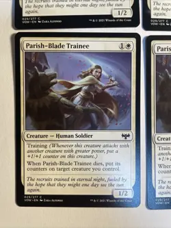 4x Mtg Crimson Vow Parish-Blade Trainee NM/M Magic The Gathering - Image 2
