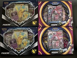 Pokemon - 2x Pikachu V Box & 2x Hoopa V Box - NEW AND SEALED - Image 1