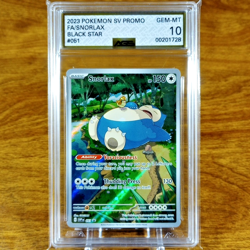 Pokemon Scarlet & Violet Black Star Promo Snorlax 051 AGS Gem-MT 10 FA Holo 2023 - Image 1