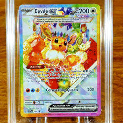 Pokemon SV Black Star Promo Eevee EX 174 AGS Gem-MT 10 Full Art Holo 2025 - Image 2