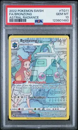 2022 POKEMON SWORD & SHIELD ASTRAL RADIANCE #TG11 FULL ART/BRONZONG PSA 10 - Image 1