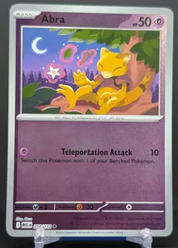 Pokemon Abra 054/132 Reverse Holo Mega Evolution English - Image 1