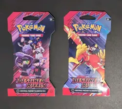 2 x Sleeved Pokemon Destined Rivals Sleeved Booster Packs New - Image 1
