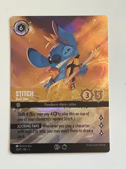 Stitch - Rock Star (Store Championship) 30 Disney Lorcana Promo Cards Holo - Image 3