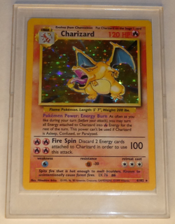 pokemon charizard 4/102 rare holo card base set unlimited 1999 holographic VGC - Image 1