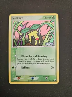 Pokemon Reverse Holo Card : Sunkern 76/115 (Ex Unseen Forces) Foil Stamped - Image 1