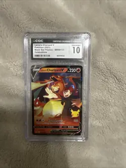 2021 Pokemon Lance's Charizard V Celebrations Black Star Promo SWSH133 CGC 10 - Image 1