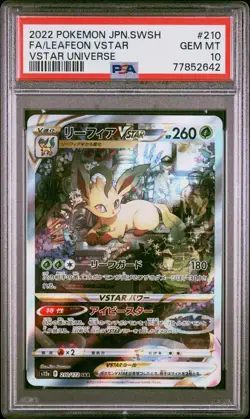 2022 POKEMON JPN SWORD & SHIELD VSTAR UNIVERSE FULL ART/LEAFEON VSTAR PSA 10 - Image 1