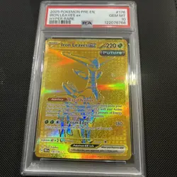 2025 POKEMON PRE EN-PRISMATIC EVOLUTIONS HYPER RARE #176 IRON LEAVES EX PSA 10 - Image 2