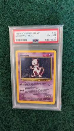 Mewtwo Holo Rare PSA 8 Pokemon Base Set 10/132 - Image 1