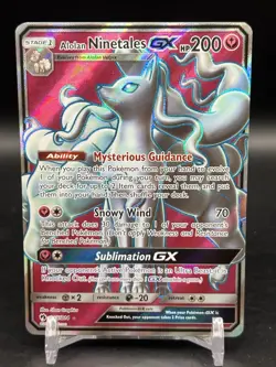 Alolan Ninetales GX (Full Art) 205/214 Pokemon Sm Lost Thunder English LP - Image 1