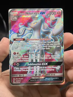 Alolan Ninetales GX (Full Art) 205/214 Pokemon Sm Lost Thunder English LP - Image 3