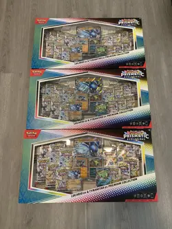 Pokemon Prismatic Evolutions Lucario EX and Tyranitar EX Premium Collection x3 - Image 1
