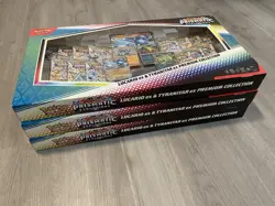 Pokemon Prismatic Evolutions Lucario EX and Tyranitar EX Premium Collection x3 - Image 2
