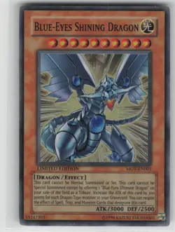 Blue-Eyes Shining Dragon Super Rare Yu-Gi-Oh! The Movie Promo Set MOV-EN001 LP - Image 1