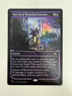 March of Wretched Sorrow Foil Showcase MTG Magic the Gathering Card NM Mint NEO - Image 1