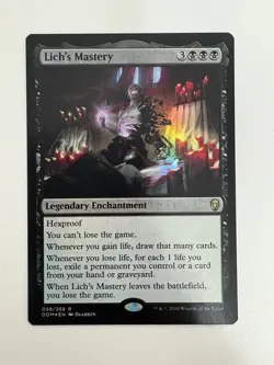 Lich’s Mastery Foil MTG Magic the Gathering Card NM Near Mint DOM - Image 1