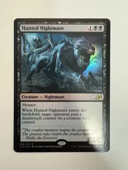 Hunted Nightmare Foil MTG Magic the Gathering Card NM Near Mint IKO - Image 1