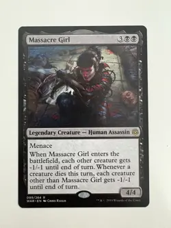 Massacre Girl MTG Magic the Gathering Card NM Near Mint WAR - Image 1