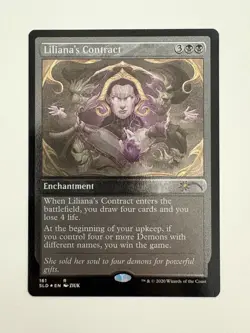 Liliana’s Contract Etched Foil Secret Lair MTG Magic the Gathering Card Mint SLD - Image 1