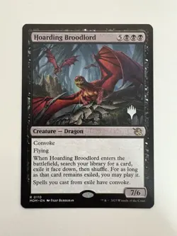 Hoarding Broodlord Promo Planeswalker Stamp MTG Magic Gathering Card NM Mint MOM - Image 1