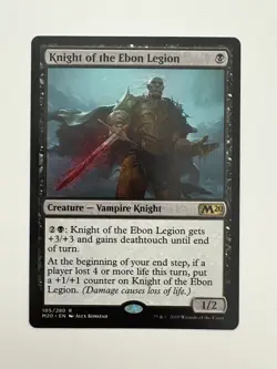 Knight of the Ebon Legion MTG Magic the Gathering Card NM Near Mint M20 - Image 1