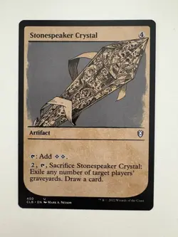 Stonespeaker Crystal Showcase MTG Magic the Gathering Card NM Near Mint CLB - Image 1