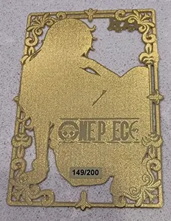 Nami - One Piece 149/200 | Gold Metall Waifu Goddess Story Anime Manga Card - Image 2