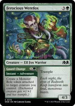 Ferocious Werefox - Near Mint MTG Wilds of Eldraine - Image 1