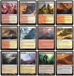 MTG - 12 x Different Red & White Boros Lands for COMMANDER deck building - LP - Image 1