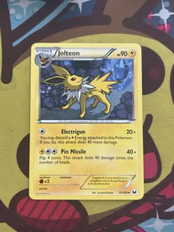 Pokemon Jolteon 37/108 - BW Dark Explorers - Non Holo - Excellent - Image 1