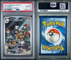 2024 POKEMON TEF EN-TEMPORAL FORCES ILLUSTRATION RARE #174 EXCADRILL PSA 10 - Image 3