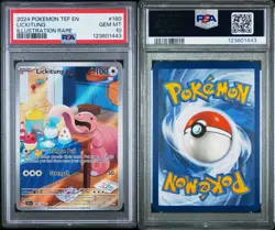 2024 POKEMON TEF EN-TEMPORAL FORCES ILLUSTRATION RARE #180 LICKITUNG PSA 10 - Image 3