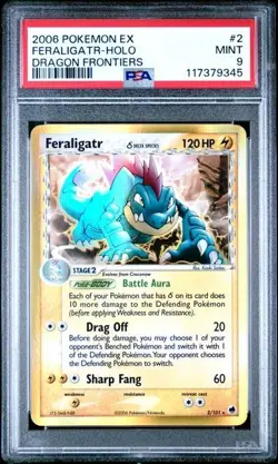Pokemon Feraligatr EX Dragon Frontiers Holo Ultra Rare #2 PSA 9 Mint - Image 1