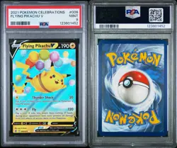 2021 POKEMON CELEBRATIONS #006 FLYING PIKACHU V PSA 9 - Image 3