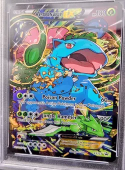 Venusaur EX XY123 - PSA 5 - 2016 Pokemon XY Black Star Promo - Image 1