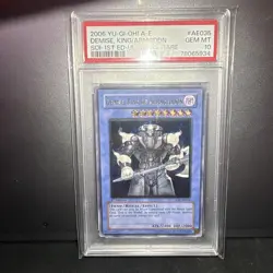 YuGiOh Demise King of Armageddon PSA10 Asia 1st Ultimate Rare SOI-AE035 - Image 1