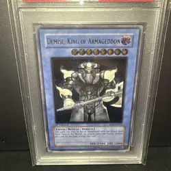 YuGiOh Demise King of Armageddon PSA10 Asia 1st Ultimate Rare SOI-AE035 - Image 3