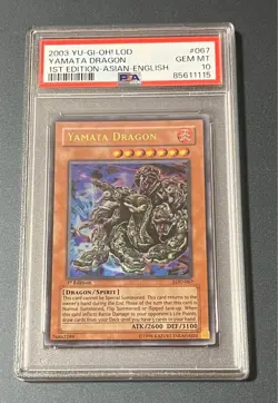 PSA 10 2003 Yamata Dragon LOD-AE067 1st ED Ultra Rare Holo YuGiOh Asia English - Image 1